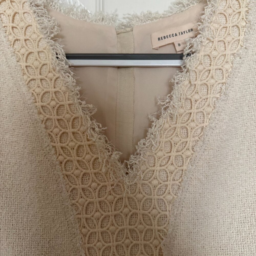 Rebecca Taylor Dress. Size 8, Cream - Picture 3 of 9